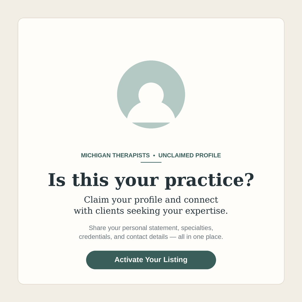 Anissa Hooker - unclaimed Michigan therapist profile placeholder